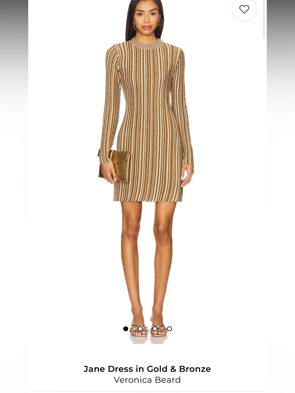 NWT VERONICA BEARD JANE METALLIC KNIT DRESS